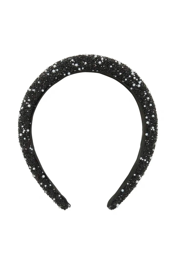 Carly hárspöng svört/perlu - Ichi