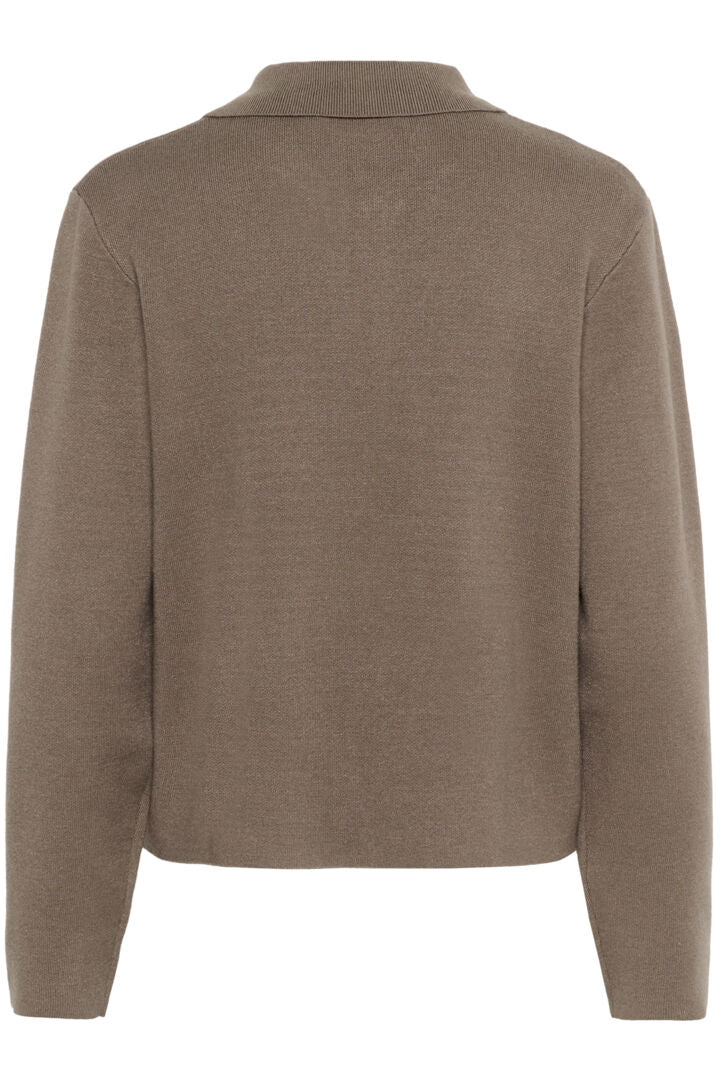 Antonella rennd peysa brún - Karen By Simonsen