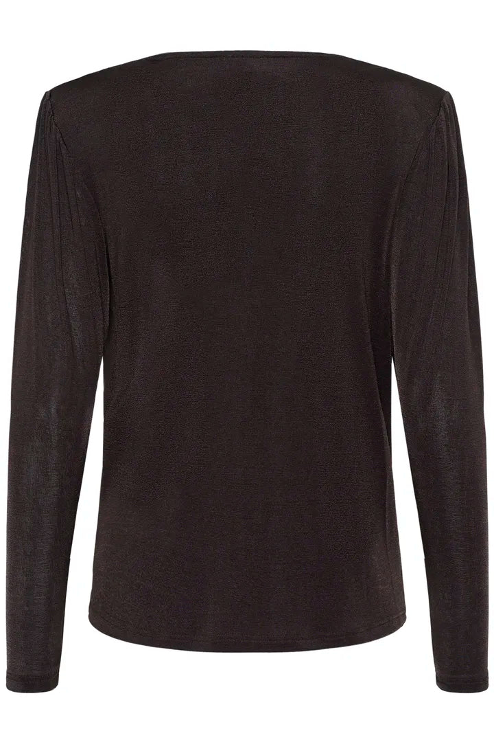 Gina toppur brúnn - Kaffe