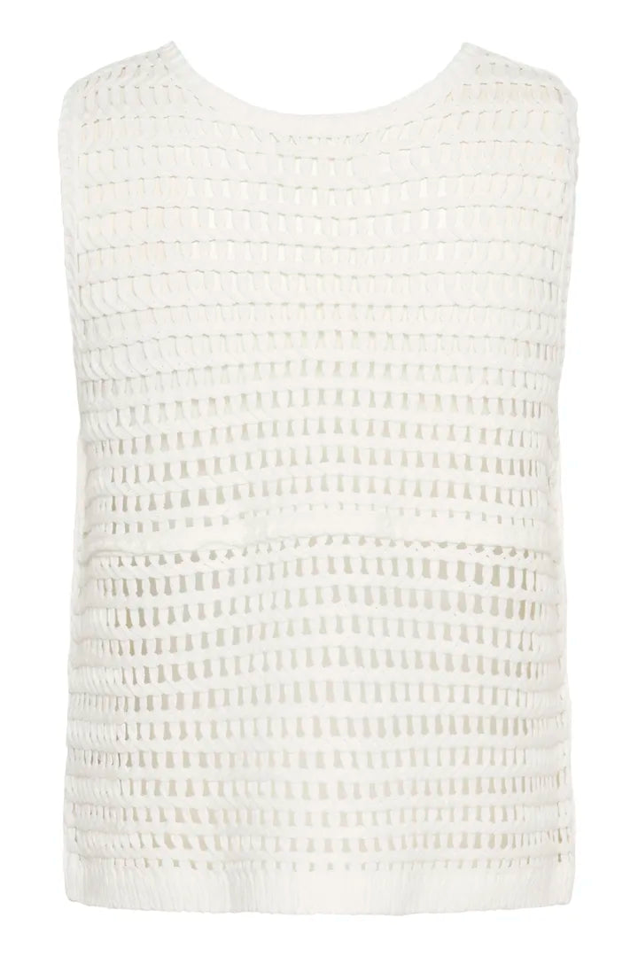 Kitte knit vesti hvítt - Cream