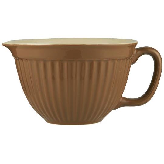 Brún skál með haldi