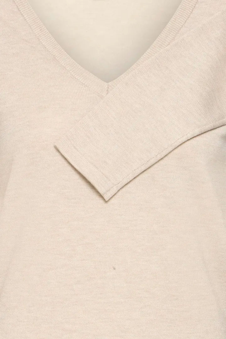 Huls V-neck peysa ljós - ICHI