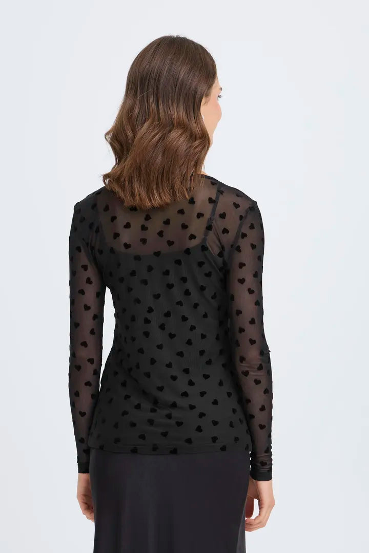 Deta mesh bolur svartur/hjarta - Fransa