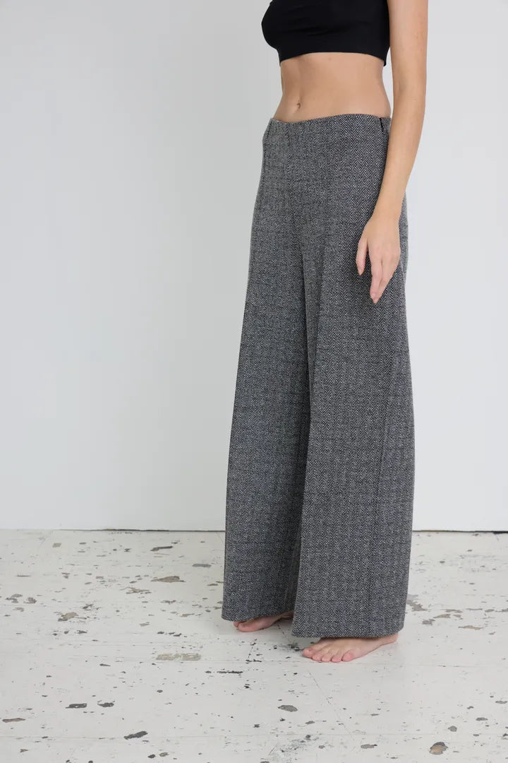 Jaquard herringbone buxur gráar - Ichi BARA TIL Í XS