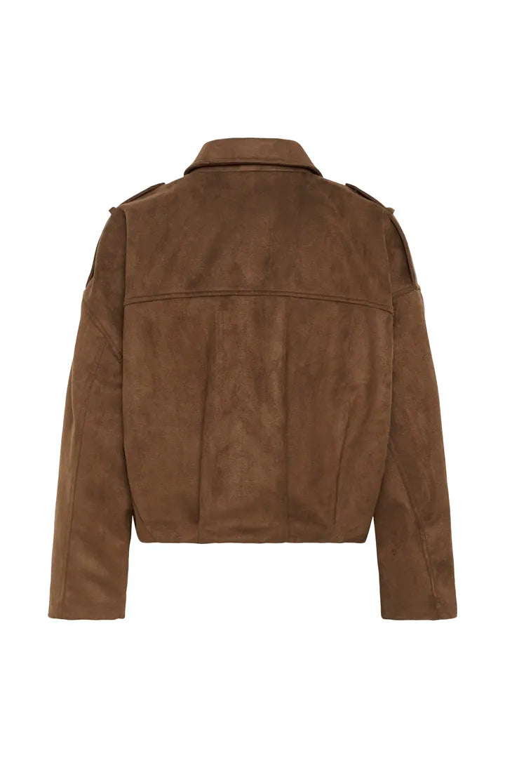 Galileo suede jakki brúnn - Kaffe