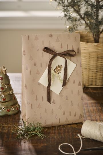 Bómullarborði brúnn 5m