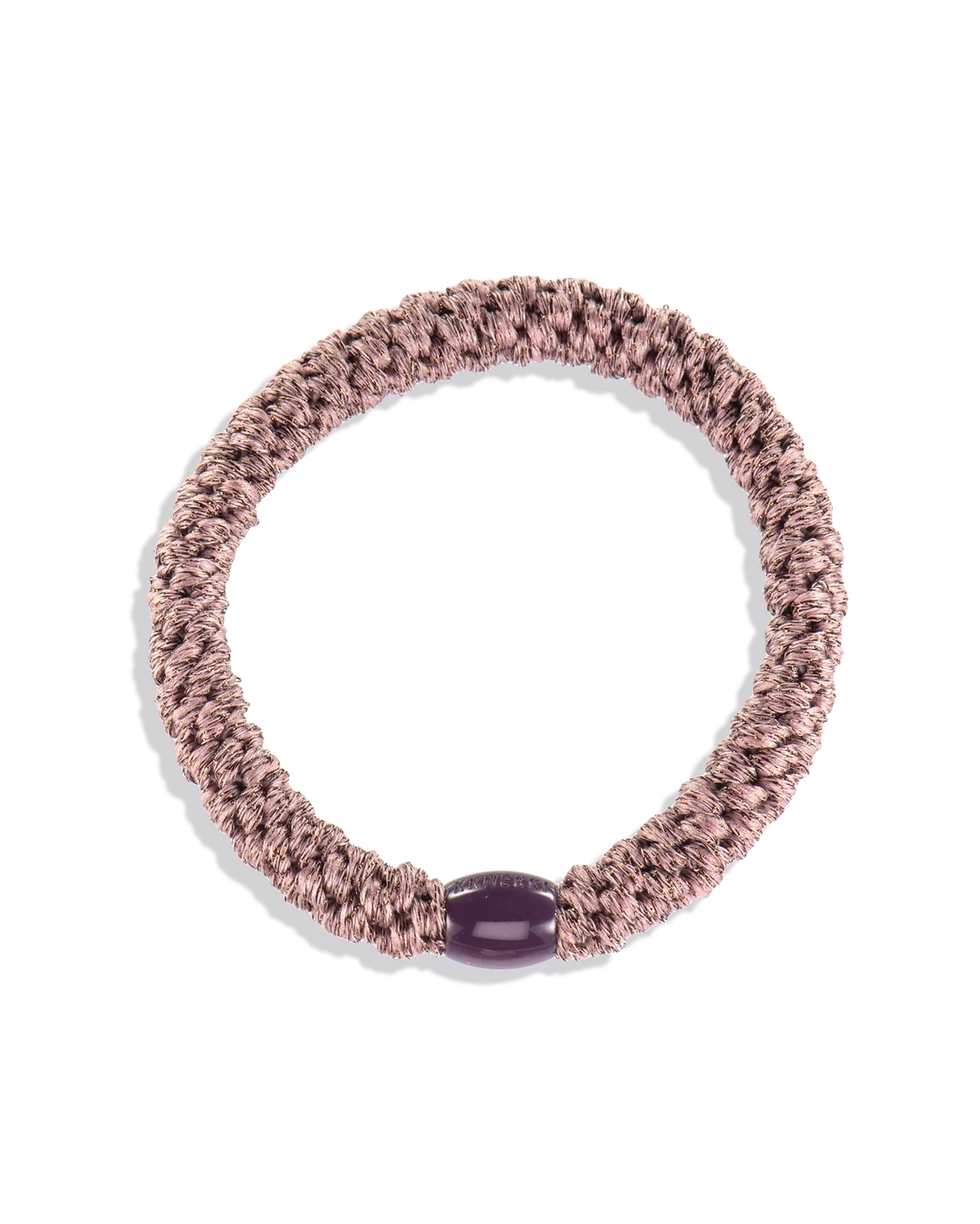 KKNEKKI hárteygja/armband breið - PLUM GLITTER