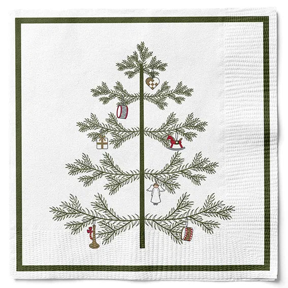 Jólaservéttur jólatré retro