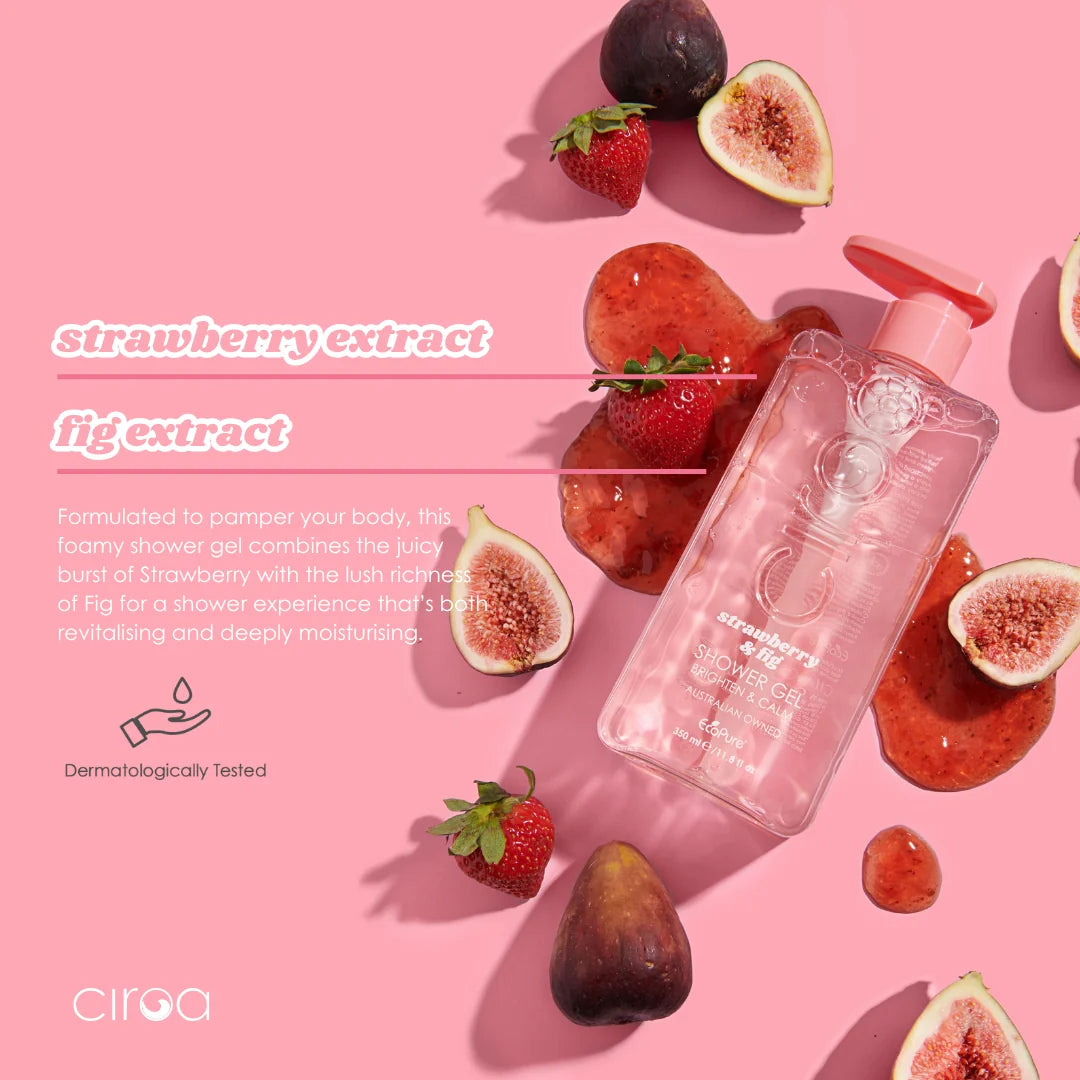 Sturtugel | Jarðarberja og fíkju | 500 ml - Ciroa Beauty