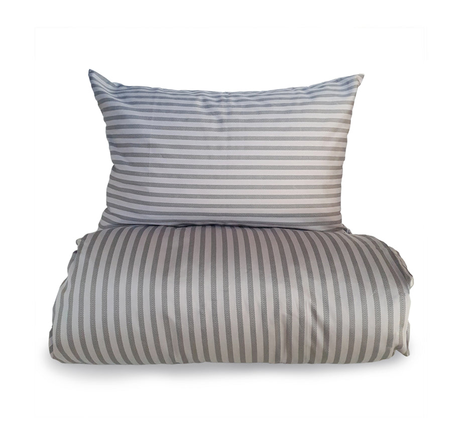 Rendur Sængurver, grátt/svart 140x200cm