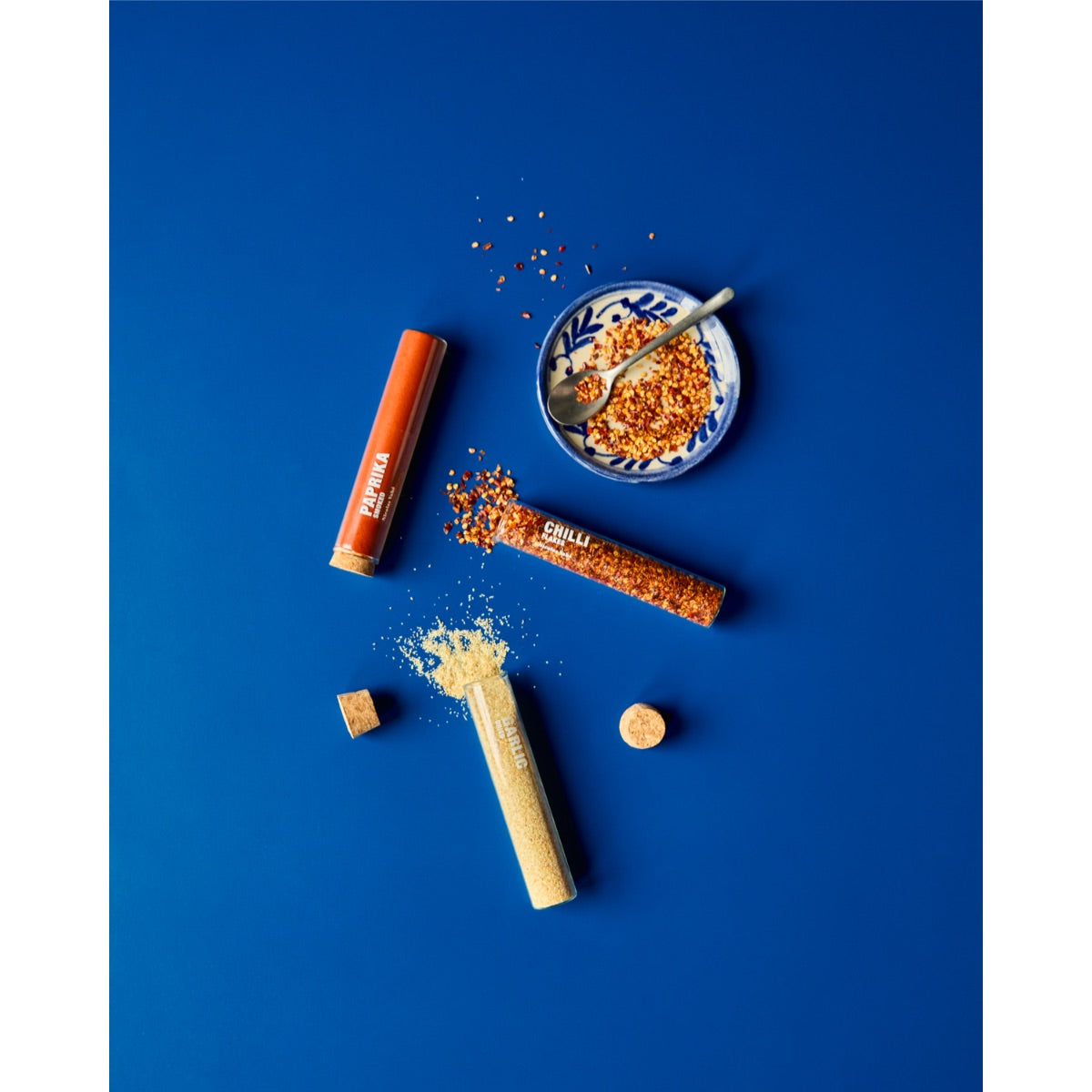 3 Krydd staukar saman í pakka – Garlic, smoked paprika og Chilli flakes