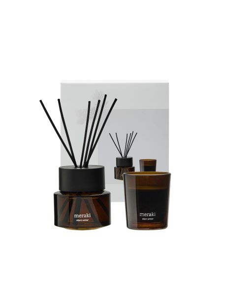 Gjafabox silent amber kerti/ilmstangir - Meraki