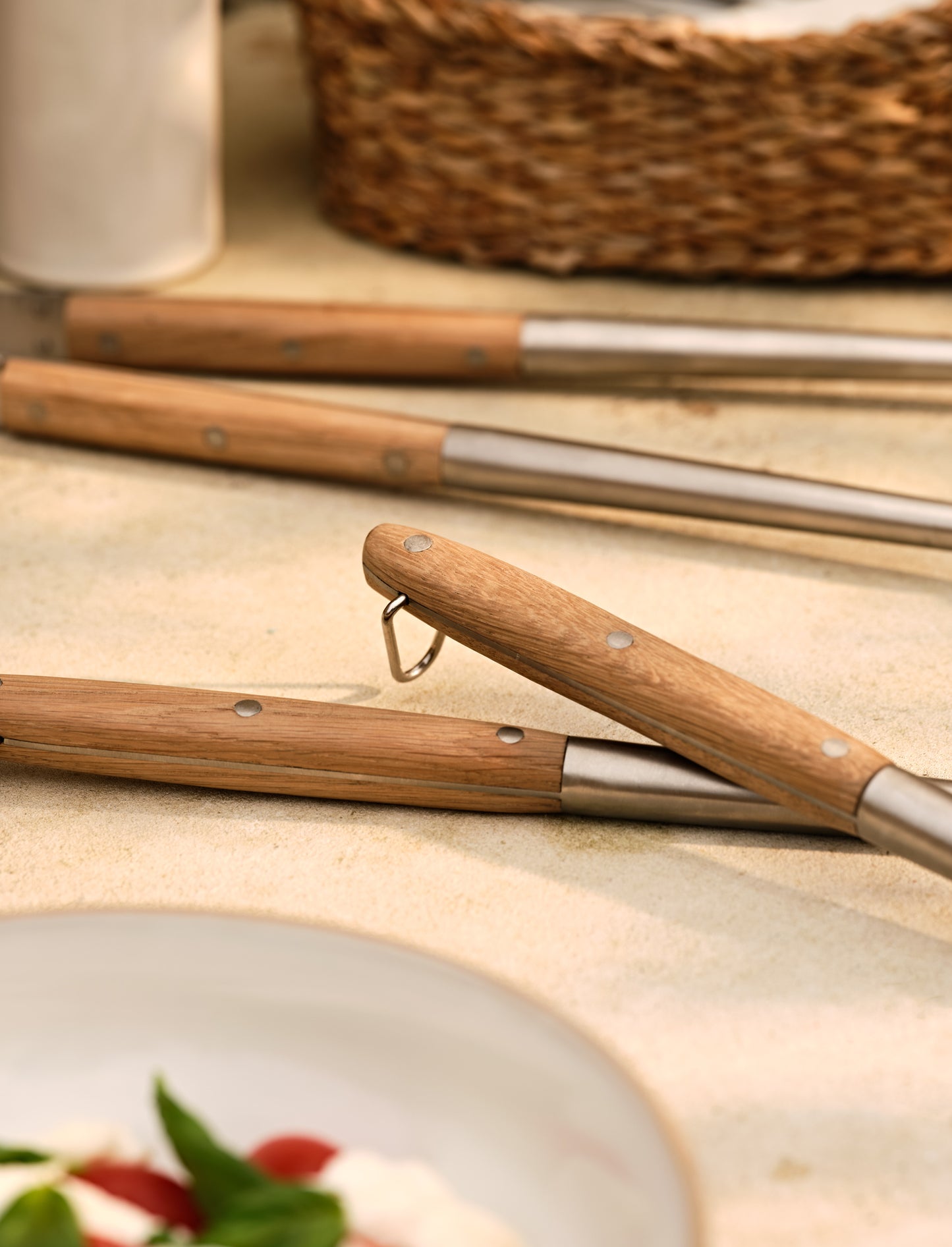 Grillsett - Stainless Steel & Oak Wood - Garden Trading