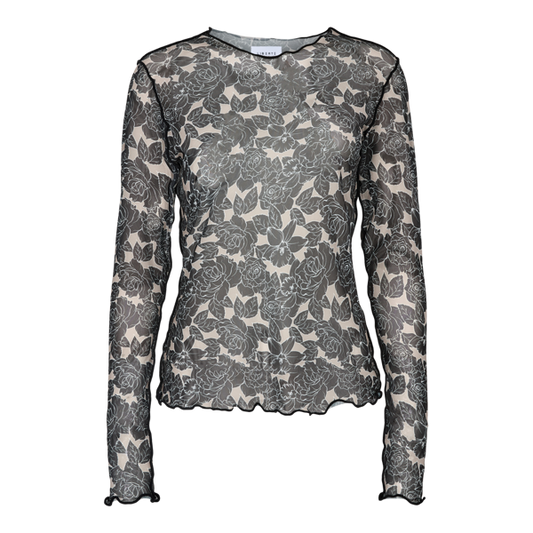 Mesh toppur svartur/rose Liberte  EINN TIL Í MEDIUM