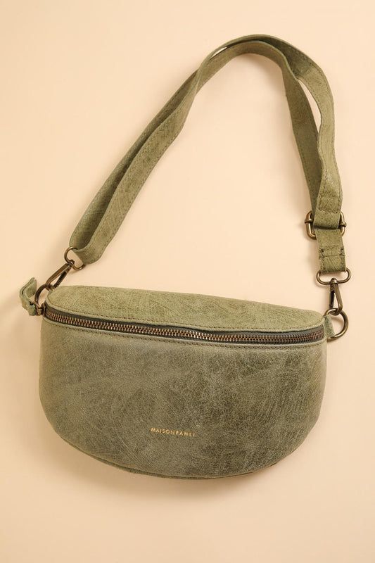 Mittisveski græn leður