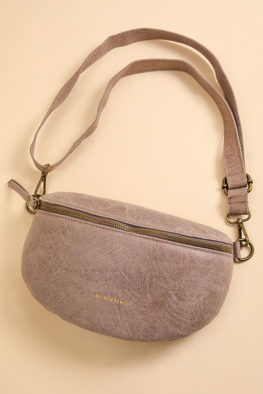 Mittisveski taupe leður