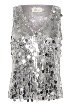 Sparkle top silver - Cream