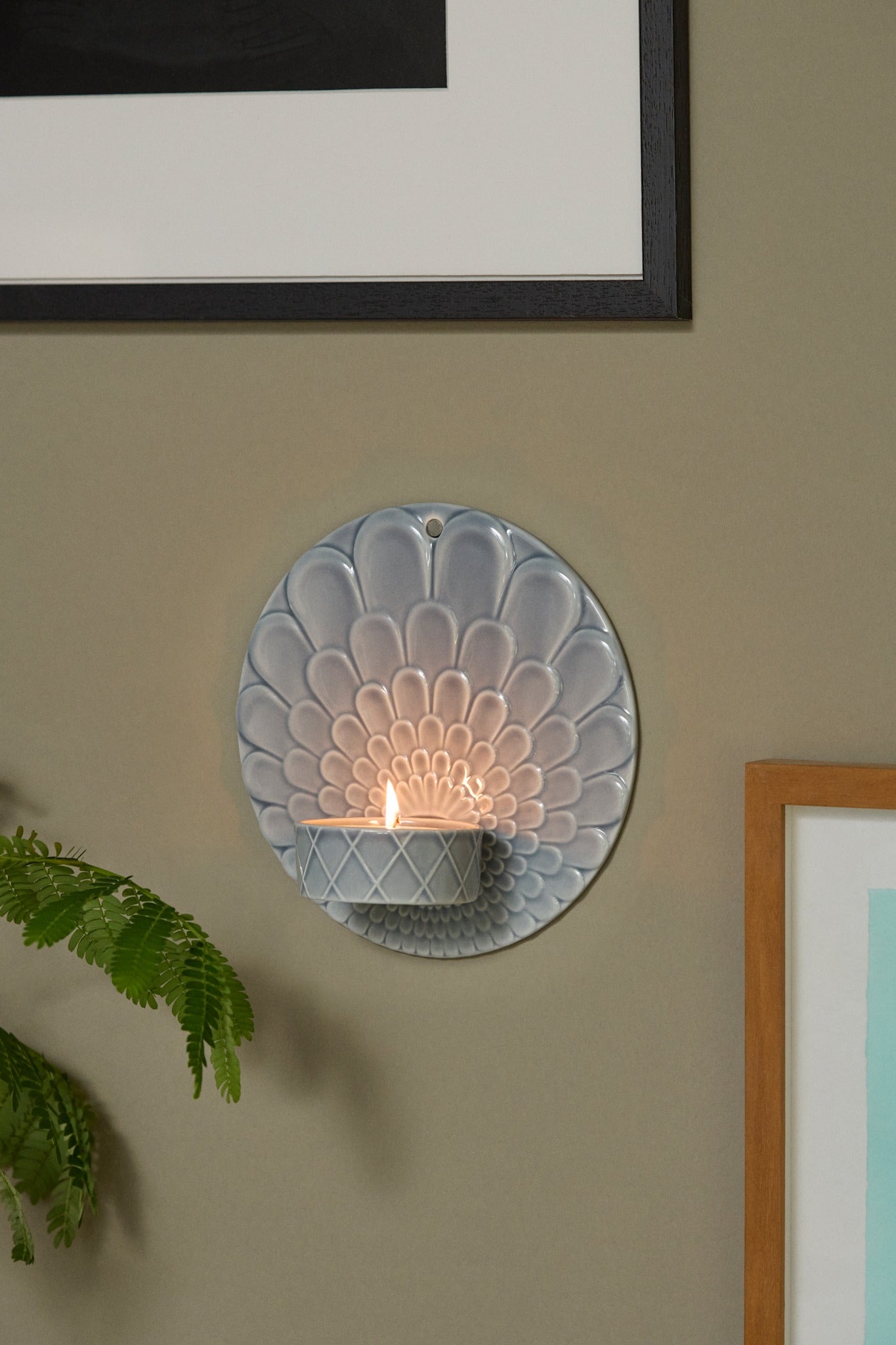 Pipanella Harlequin veggstjaki blár