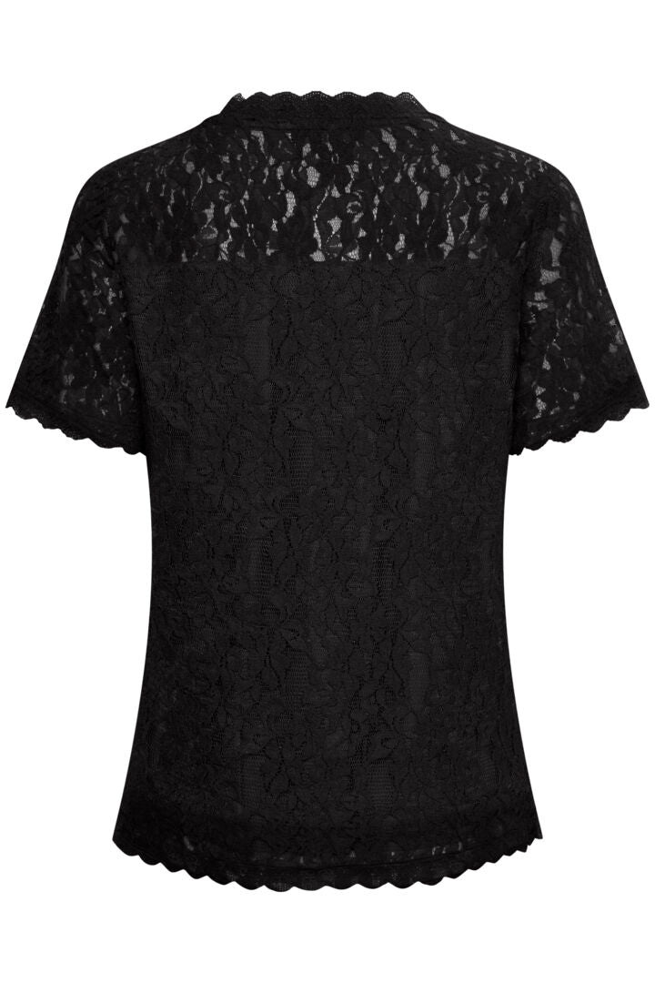 Kit lace toppur svartur - Cream BARA TIL Í SMALL