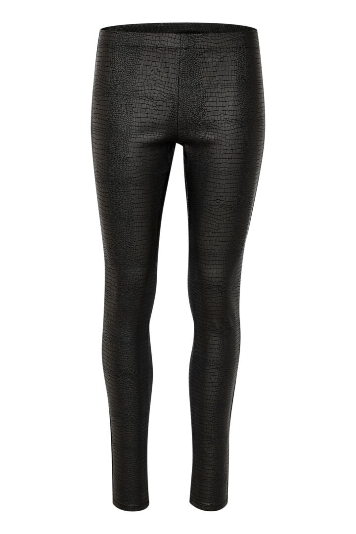 Bettine svartar pleður leggings - Culture