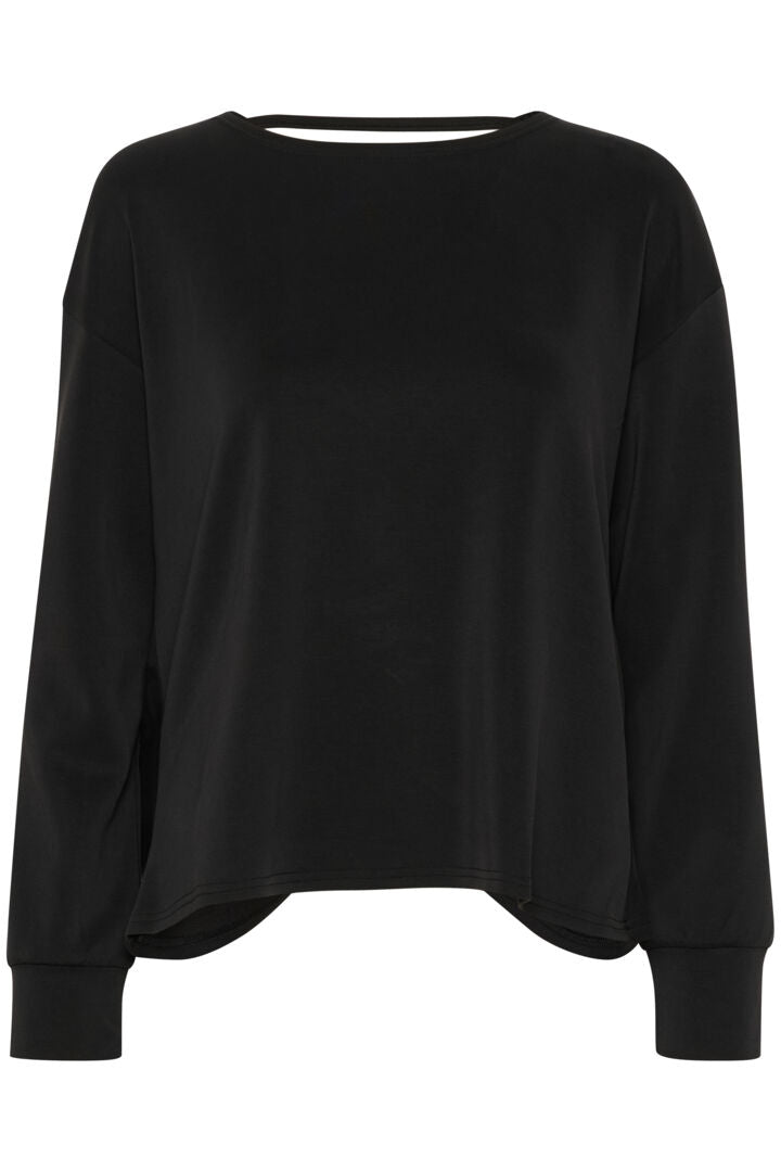 Elle knot toppur svartur - My Essential Wardrobe BARA TIL Í XS OG S