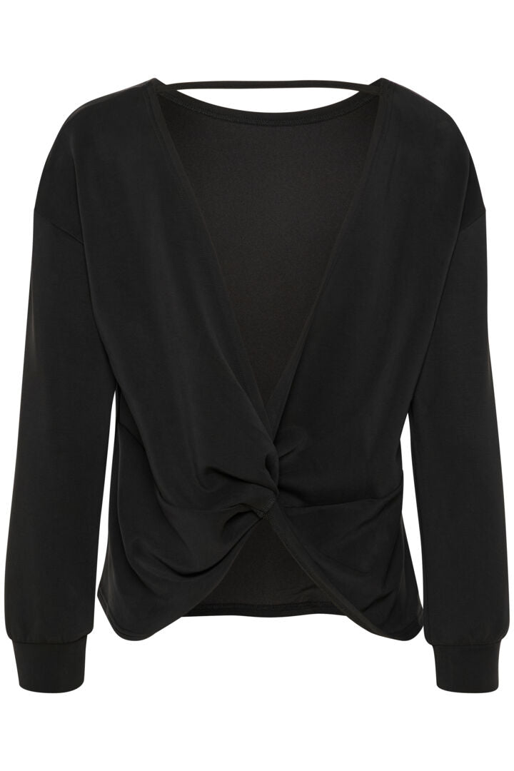 Elle knot toppur svartur - My Essential Wardrobe BARA TIL Í XS OG S