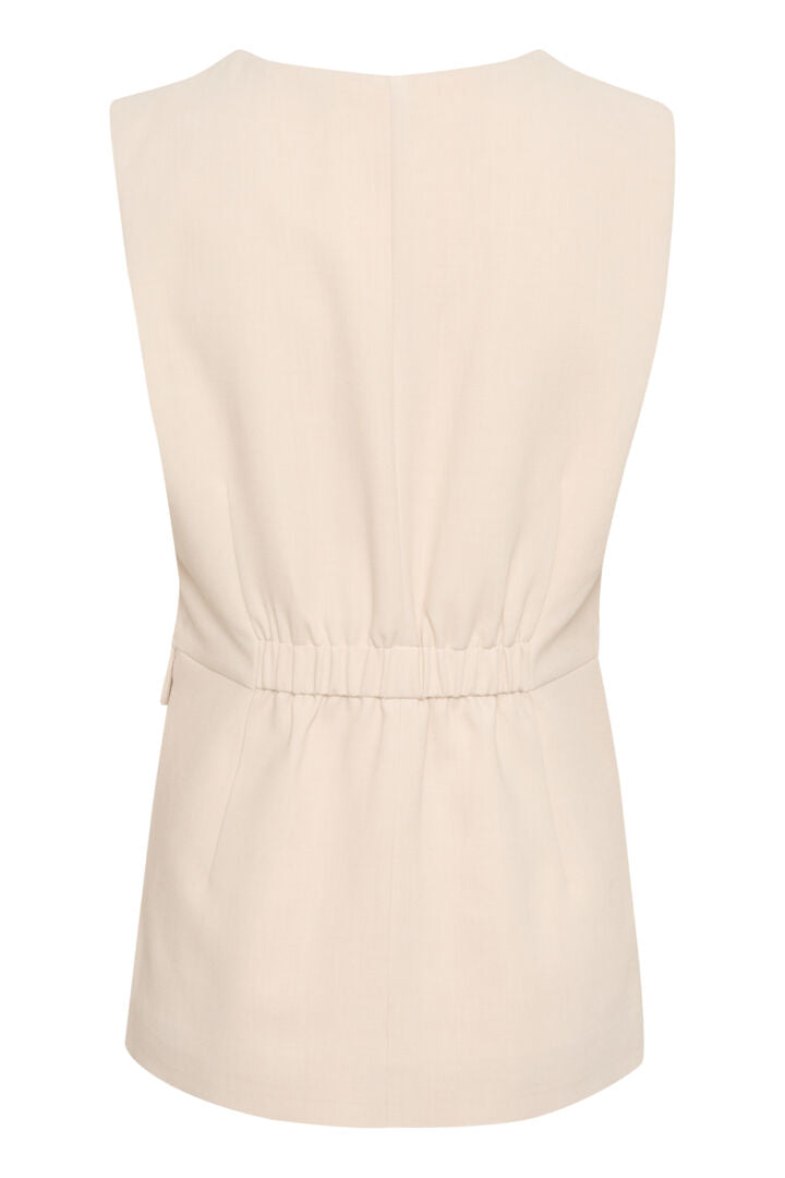 Nina vesti sítt beige - Karen By Simonsen
