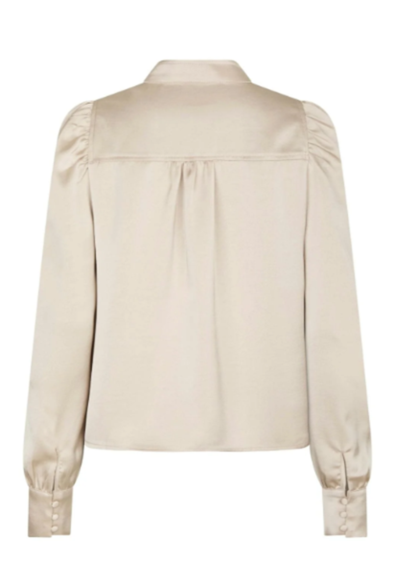 Rosslynn satin blússa ljós - Neo Noir