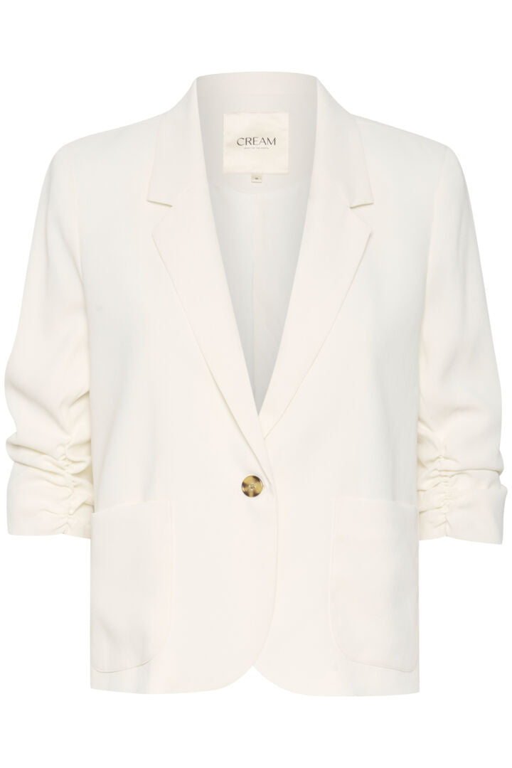 Cocamia blazer hvítur - Cream EINN TIL Í 40