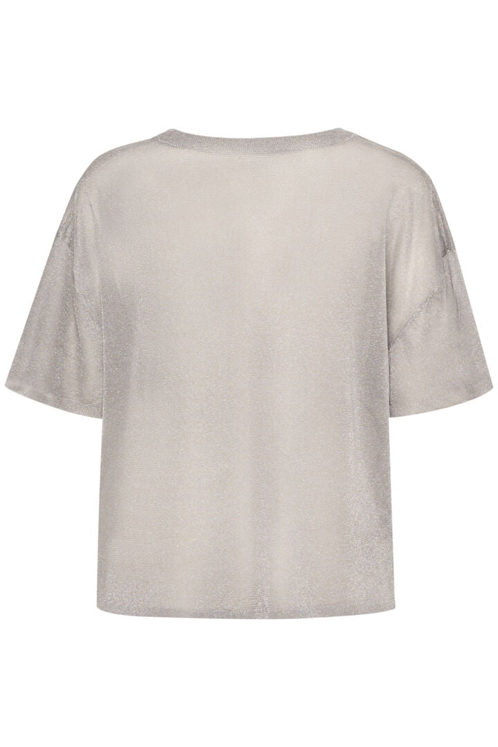 Julia V-neck shimmer toppur - Kaffe BARA TIL Í XS