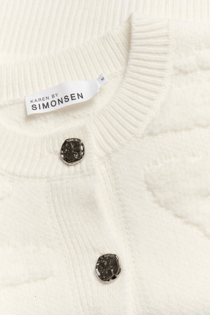 Rosanne peysa hvít hneppt - Karen By Simonsen