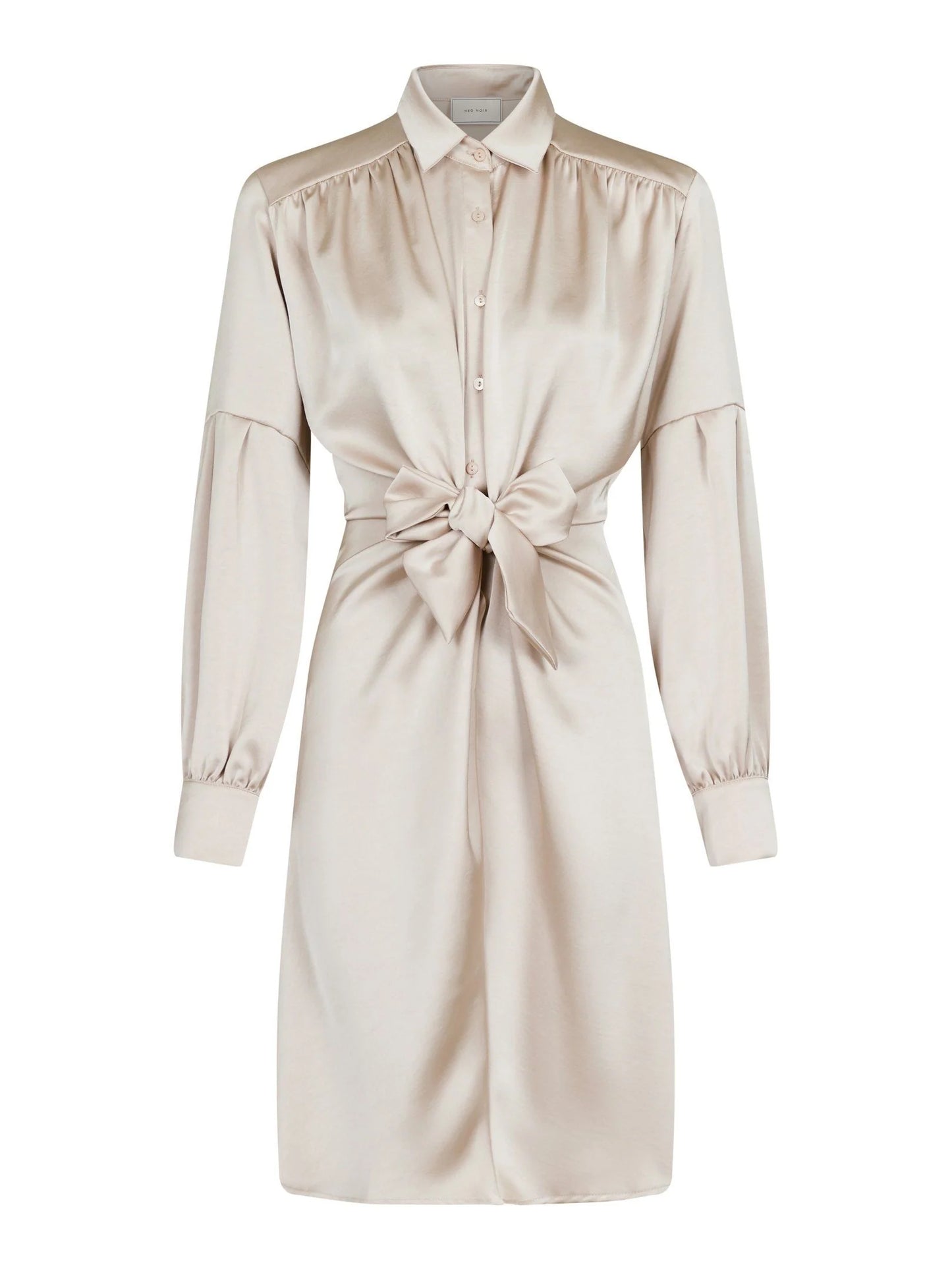 Nima satin kjóll sand - Neo Noir