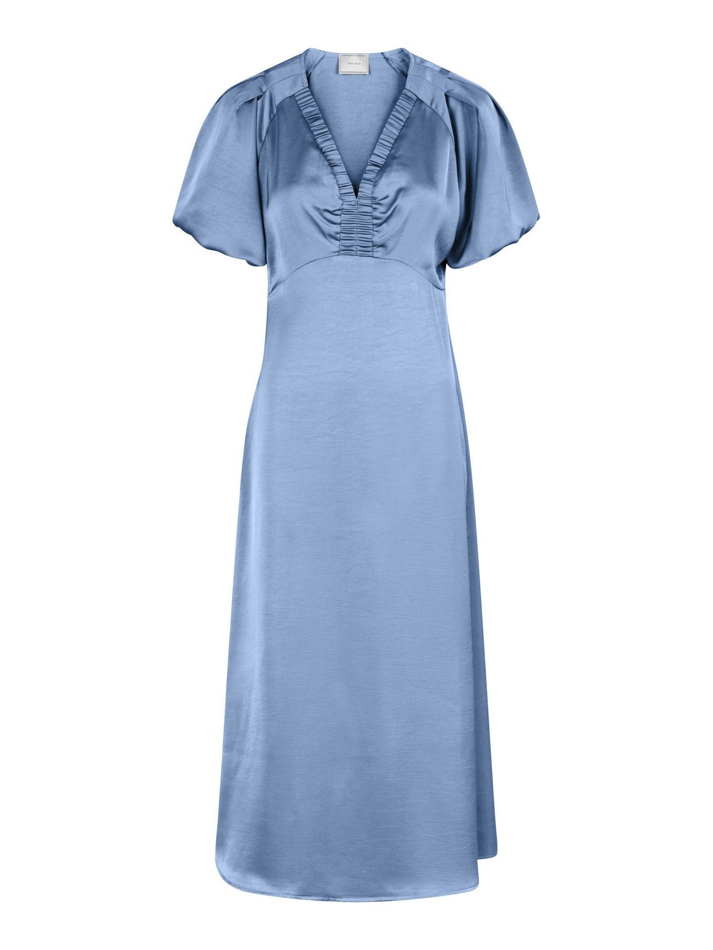 Illana Heavy Sateen Kjóll Blár - Neo Noir