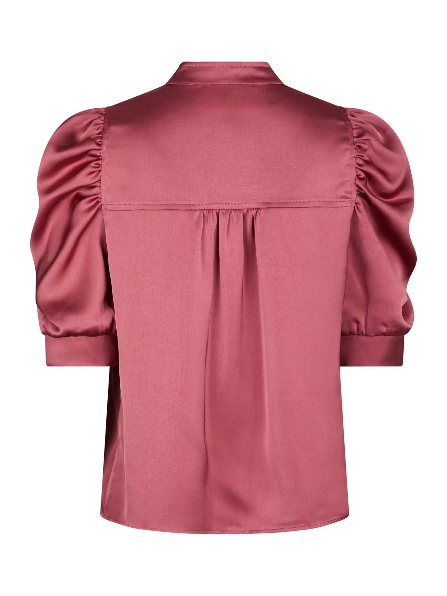 Roella Heavy Sateen Blouse cherry pink - Neo Noir