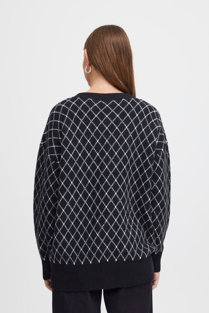 Alvina peysa svört/hvít - Ichi