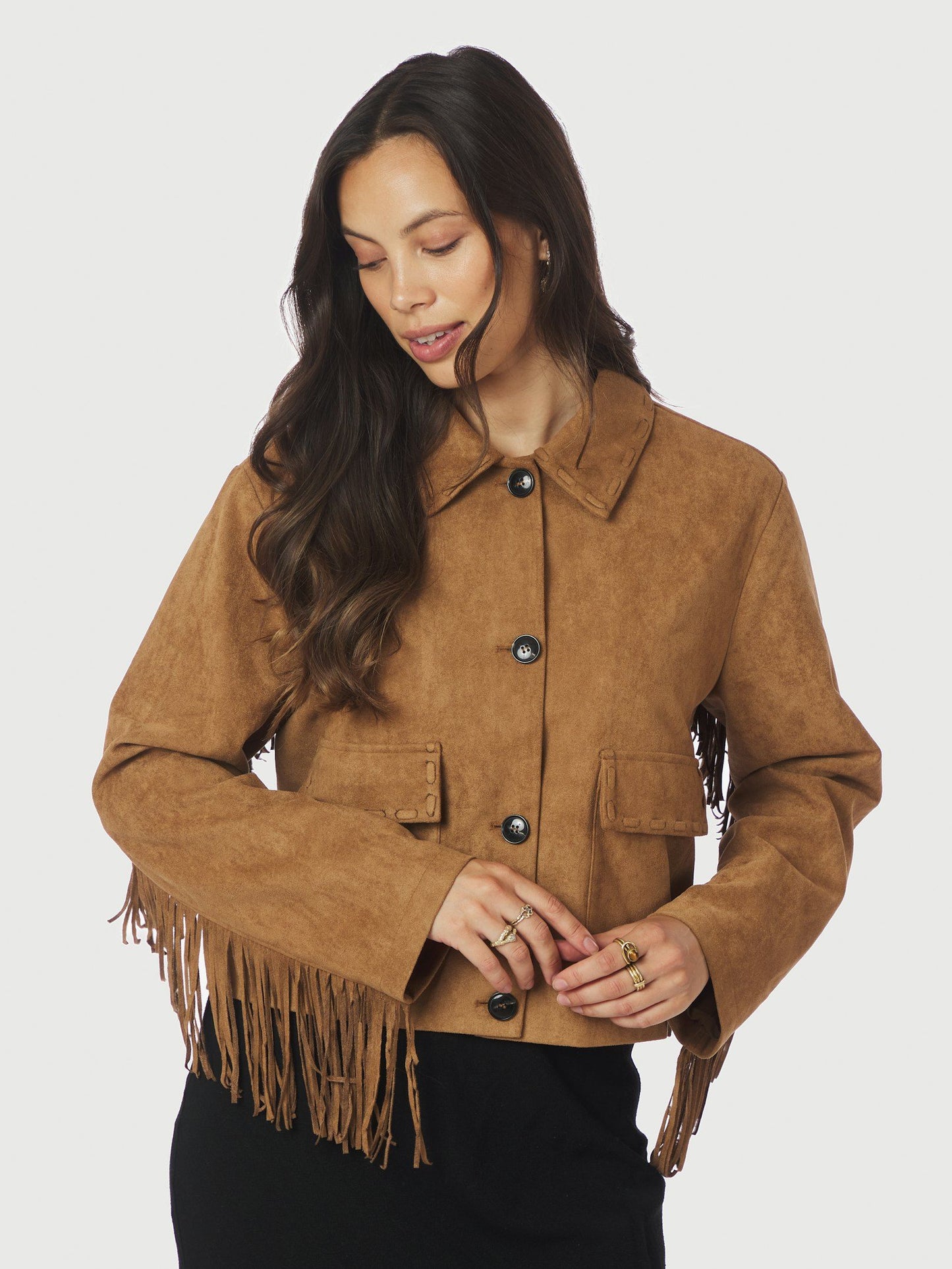 Lauron faux suede jakki - Neo Noir