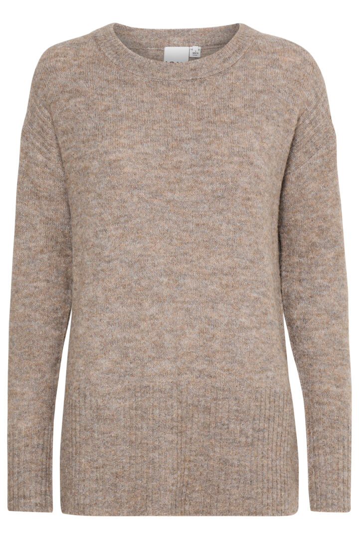 Kamara peysa síð brún - Ichi