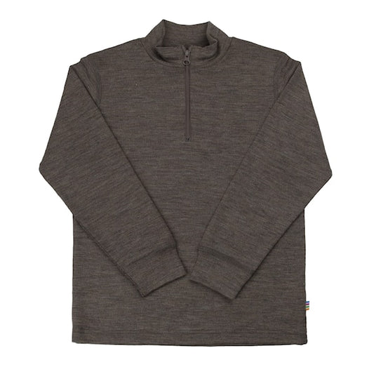 Peysa m/rennilás ull/silki brún - Joha