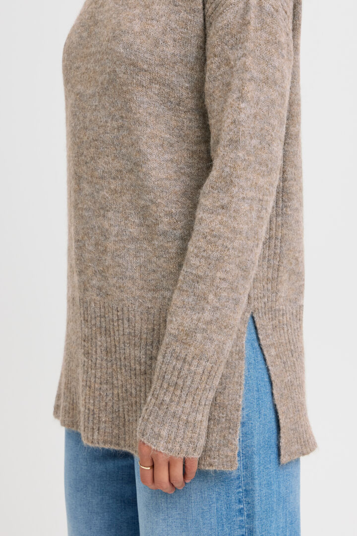 Kamara peysa síð brún - Ichi