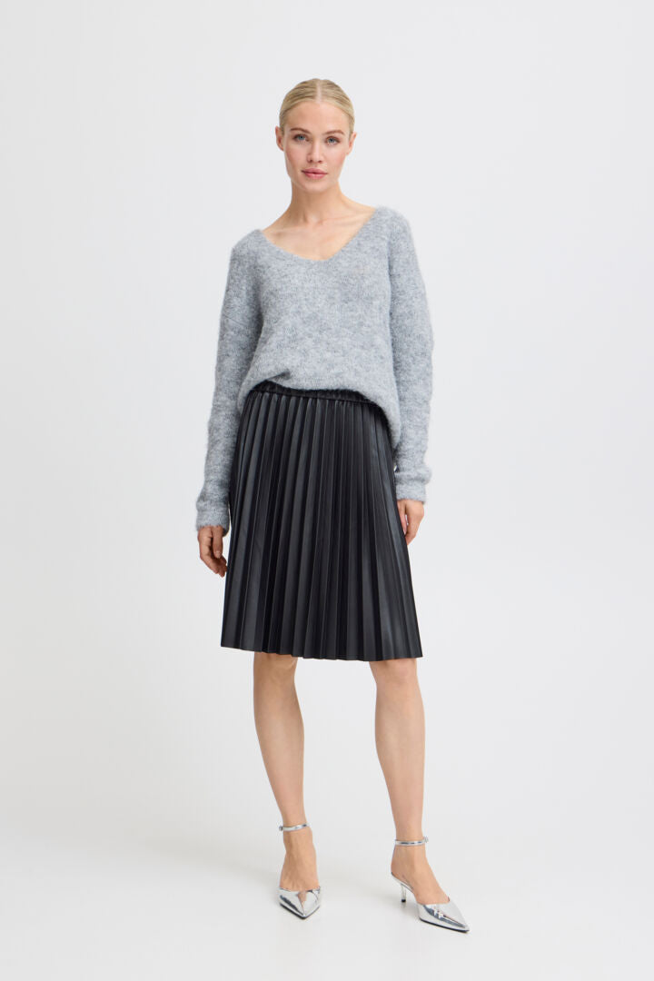 Dasma pleður pils plíserað - Byoung