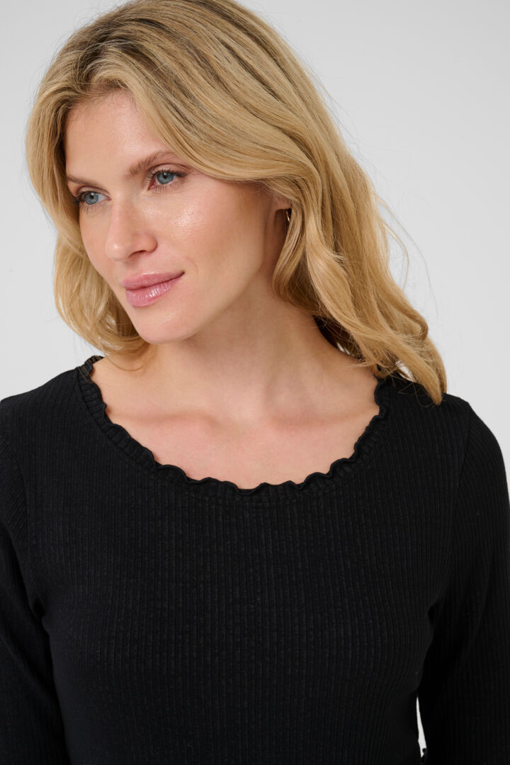 Ribba toppur svartur - Cream