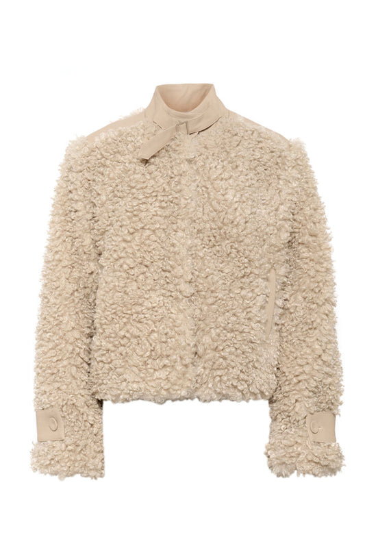 Chanda faux fur jakki - Culture BARA TIL Í S OG L