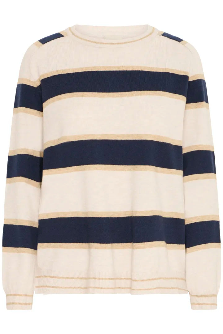 Melani peysa beige/dökkblá - Fransa