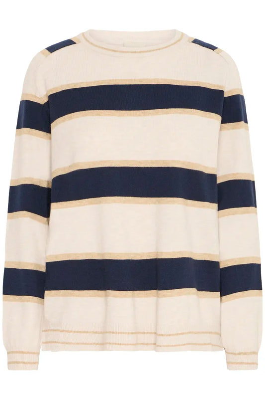 Melani peysa beige/dökkblá - Fransa