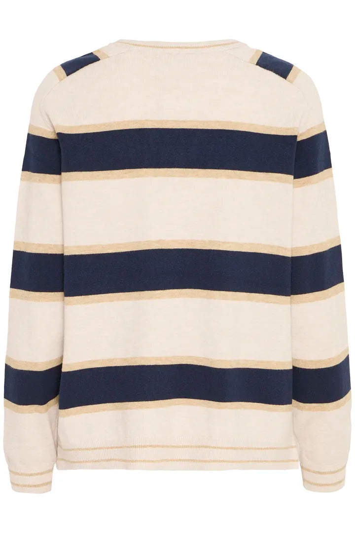 Melani peysa beige/dökkblá - Fransa