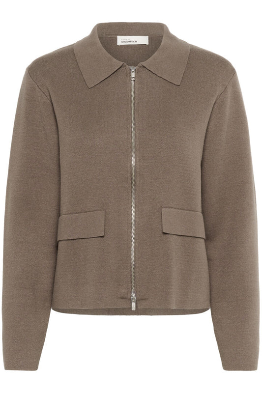 Antonella rennd peysa brún - Karen By Simonsen