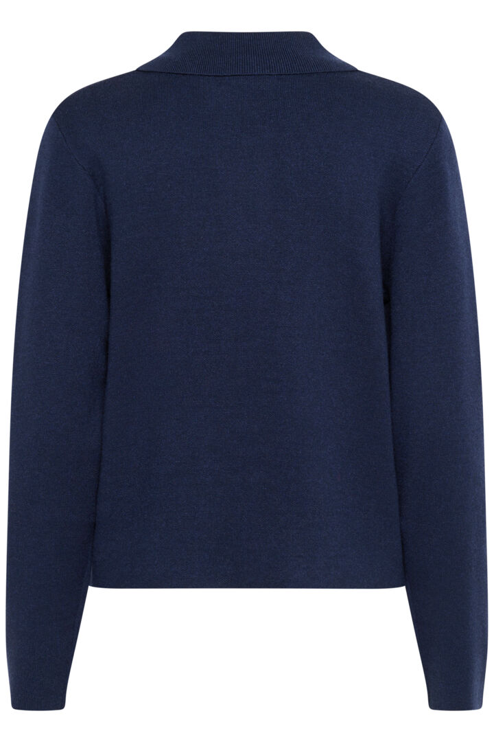 Antonella peysa rennd blá - Karen By Simonsen