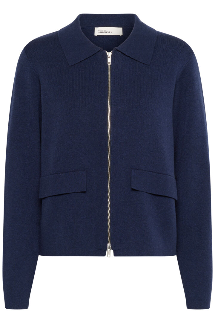 Antonella peysa rennd blá - Karen By Simonsen