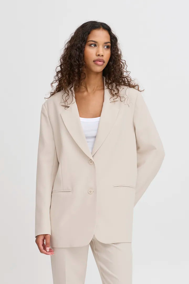 Lexi oversized blazer ljós - Ichi