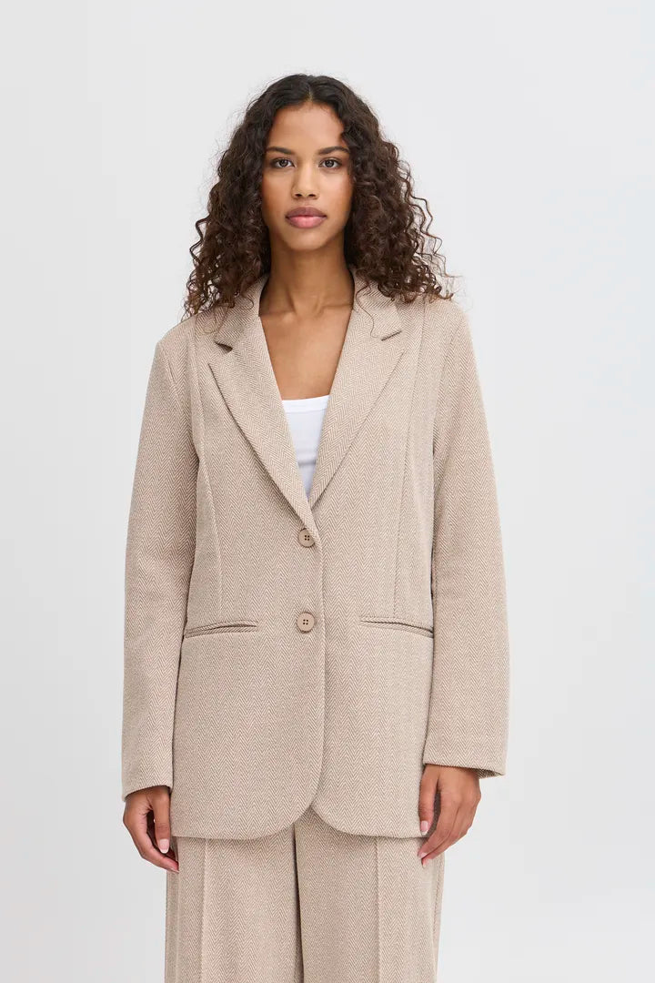 Jaquard herringbone blazer - Ichi